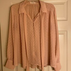 Blu Pepper pink dressy blouse